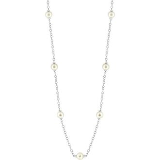 Effy Freshwater Pearl Station Necklace in White at Nordstrom Rack, Size 18
