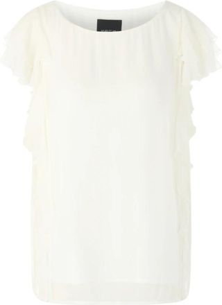 Marc Cain Blouse van Viscose met Dubbele Laag - Dames - Blouses - Wit - XS - Overhemden