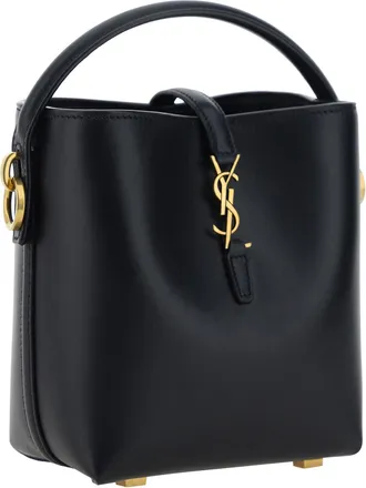 Saint Laurent Womens Le 37 Shoulder Bag Nero Calf Leather Bos Taurus