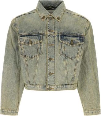 Entire studios Denim Jas voor Stijlvolle Outfits - Dames - Spijkerjassen - Blauw - XS - Denim - Jassen
