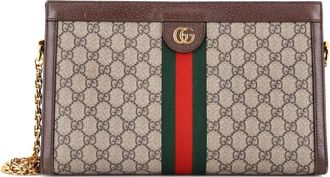 Gucci Ophidia Chain GG Coated Canvas Medium shoulder bag - Marrone