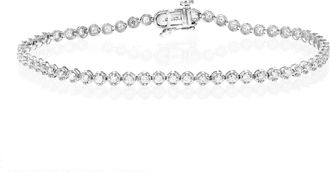 Vir Jewels 1 cttw Lab Grown Diamond Tennis Bracelet in Sterling Silver 7 Inch For Women