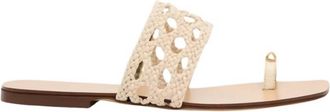 MARIA LUCA Womens Mennia Capri Leather Sandals In Ivory
