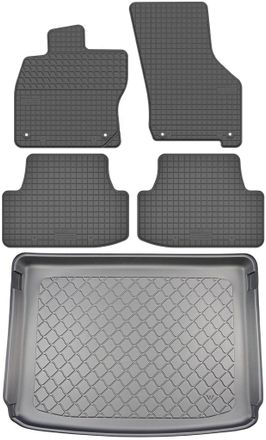 OEM Audi A3 Iv 8y Sportback Hatchback Desde 03.2020 Set - Alfombrillas De Goma Para Coche + Alfombrilla Para Maletero