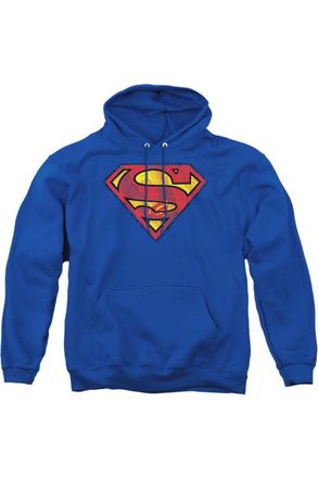 Gildan Superman Action Shield Adult Pull Over Hoodie / Hooded Sweatshirt