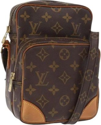 Louis Vuitton Pre-owned Cross Body Bags, female, Brown, Size: ONE SIZE Pre-owned Canvas Cross Body Bag