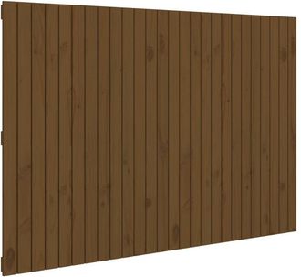 vidaXL Cabecero Cama Pared Madera Maciza Pino Marr&oacute;n Miel 166x3x110 Cm Vidaxl