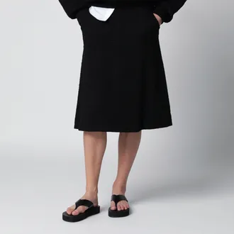 Dries Van Noten Gonna nera in misto viscosa