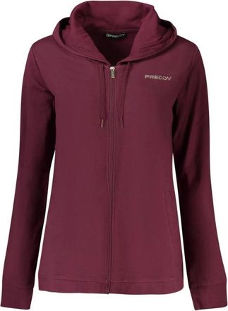 Freddy Katoenen Sweatshirt - Dames - Vesten met rits - Rood - S - Katoen - Hoodies & sweatvesten