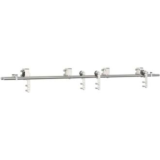 vidaXL Vidaxl - Kit Binari Porta Scorrevole 200 cm Acciaio Inossidabile Argento