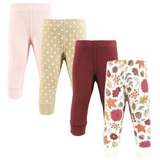 Hudson Baby Warm Slim-Fit Ankle Pants 4-Piece Set in Acorn Botanical at Nordstrom, Size 9-12M