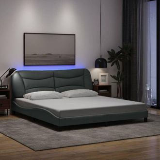vidaXL Giroletto con led senza Materasso 180x200 cm in Tessuto - Vidaxl