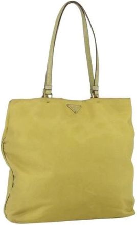 Prada Pre-owned Tote Bags, female, Yellow, Size: ONE SIZE Pre-owned Vintage Tote Bag