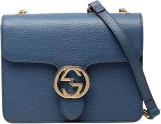 Gucci Pre-owned Cross Body Bags, female, Blue, Size: ONE SIZE Pre-owned Vintage Crossbody Bag