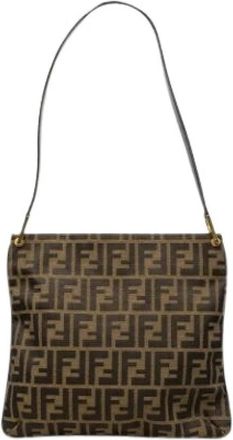 Fendi Pre-owned Canvas Shoulder Bag - Dames - Vintage Schoudertas - Bruin - ONE Size - Vintage