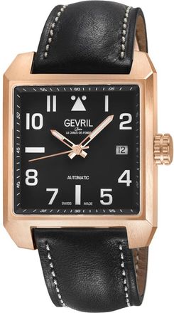 Gevril Group Herald Square Automatic Black Dial Mens Watch 44713