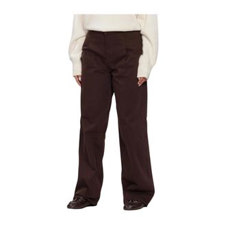 Edited Edited - Leighton Wide-leg Jeans - Dames - Jeans - Bruin - Maat: 2XS Katoen