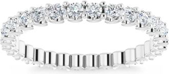 Pompeii3 3/4Ct Diamond Eternity Ring 14k White Gold U Prong