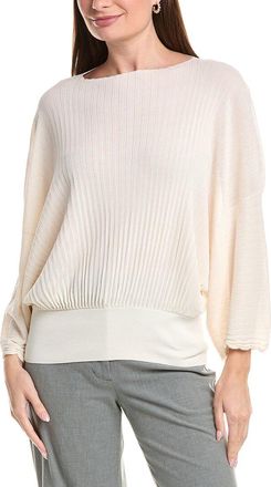 Lafayette 148 New York Pleated Dolman Silk Sweater