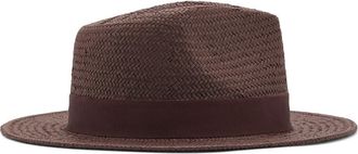 Mango Straw Fedora in Chocolate at Nordstrom
