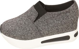 Generic Womens Extra Wide Fit Trainers Womens Slip On Trainers Arch Support Walking Shoes Ladies Walking Running Shoes Summer Jogging Footwear Lightweight Han