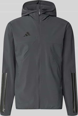 adidas Slim Fit Funktionsjacke aus schnelltrocknendem Material in Anthrazit, Gr&ouml;&szlig;e XXL