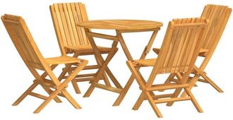 vidaXL Vidaxl - Juego De Comedor Para Jard&iacute;n 5 Piezas Madera Maciza De Teca