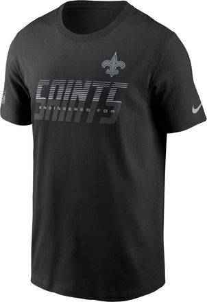 Nike New Orleans Saints Sideline Team Issue Nike Mens Dri-FIT NFL T-Shirt in Black | 02ET00A7W-TF9
