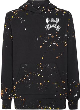 Philipp Plein Hoodie sweatshirt Stones LA fingers - Heren - Hoodies - Zwart - 3XL - Katoen - Hoodies & sweatvesten