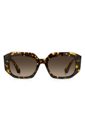 Etro 55mm Gradient Geometric Sunglasses in Havana/Brown Sf at Nordstrom