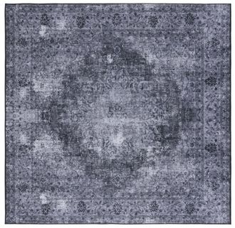 Safavieh Alfombra pelo de poli&eacute;ster negro / gris 183 x 183 cm