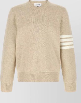 Thom Browne signature stripe crew neck knit sweater