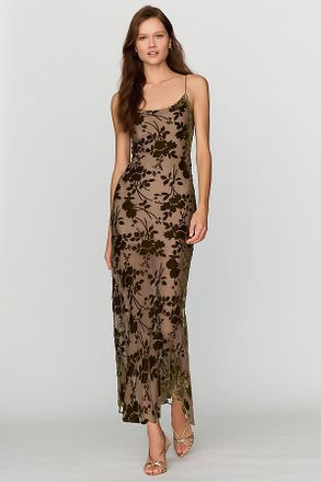 Hutch Burnout Velvet Slip Maxi Dress
