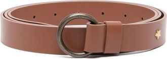 Lorena Antoniazzi Brown Star Accent Leather Belt