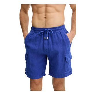 Vilebrequin Heren, Korte broeken, Blauw, Maat: L Linnen