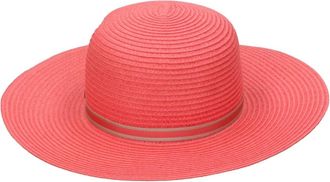 Borsalino Giselle Strooien Hoed met Brede Rand - Dames - Hoeden - Rood - M - Accessoires