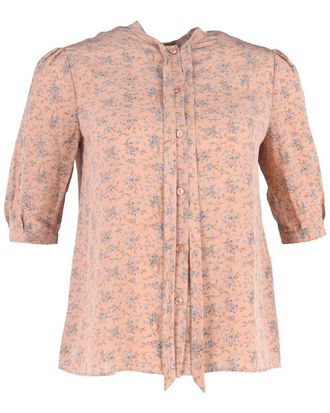 Celine Celine Printed Crepe Blouse With Bow (Authentic Pre-Loved)