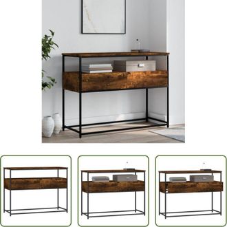 vidaXL Tavolo da ingresso - Tavolino Consolle Rovere Fumo 100x40x75 cm in Legno Multistrato