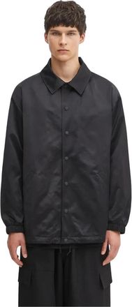 Yohji Yamamoto Graphic Coach Jacket - Heren - Jassen - Zwart - Maat: L Katoen