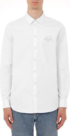 Moschino Witte Katoenen Regular Fit Overhemd - Heren - Zakelijke Overhemden - Wit - M - Katoen - Overhemden