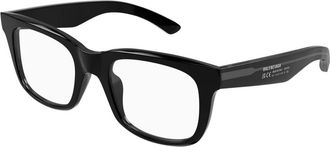 Balenciaga Bb 0428O Optisch montuur - Heren - Brillen - Zwart - 54 MM - Leer - Accessoires
