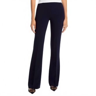 Theory Demitria Admiral Crepe Flared Pants In Deep Navy