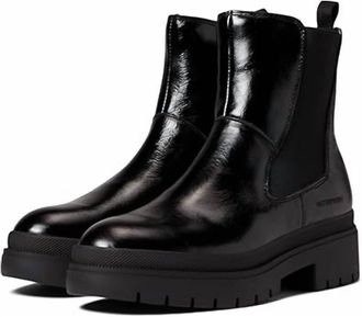 Cougar Womens Swinton Crinkle Patent Leather Boots In Black