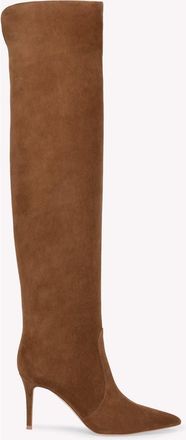 Gianvito Rossi Hansen Cuissard Boot in Brown Suede at Nordstrom, Size 34.5