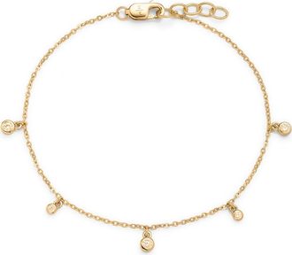 Made by Mary Poppy Cubic Zirconia Bracelet in Gold Vermeil at Nordstrom, Size 6