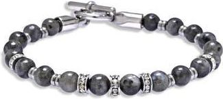 Eye Candy Los Angeles Liam Labradorite Beaded Bracelet in Silver at Nordstrom Rack