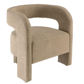 Macabane Sill&oacute;n de dise&ntilde;o de tela beige