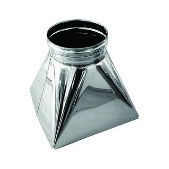 MBM Tolva Cuadrada X-tondo Para Conducto De Humos Dn 100 Tubo De Acero Inoxidable 316