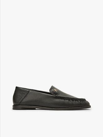 Tommy Hilfiger Leather Ruched Toe Loafers