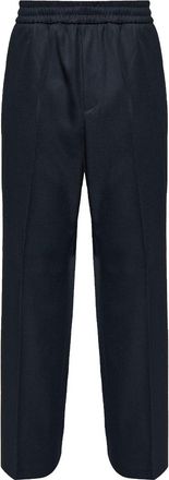 Golden Goose elasticated loose-fit trousers - men - Virgin Wool/Polyester - 48 - Blue